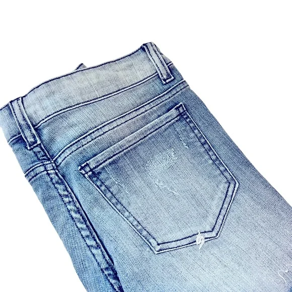 Boston Proper Light Blue Distressed Jean Shorts - Picture 7 of 11
